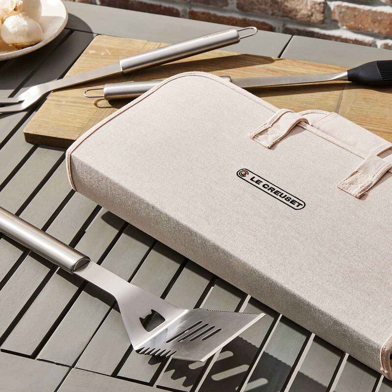 Le Creuset Stainless Steel set of 4 BBQ tools & bag image number 1